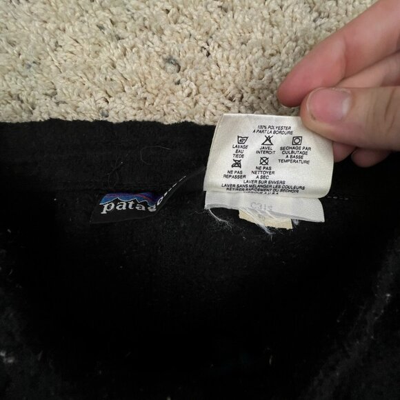 Patagonia Womens Sweatpants Joggers Fleece Pants Black Size 10 USA MADE w Logo - Picture 6 of 10